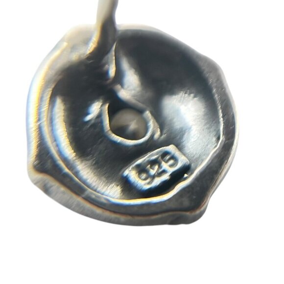 Sterling Silver CZ‎ Marcasite Circle Pendant Necklace and Earrings Set Romantic - Picture 7 of 7